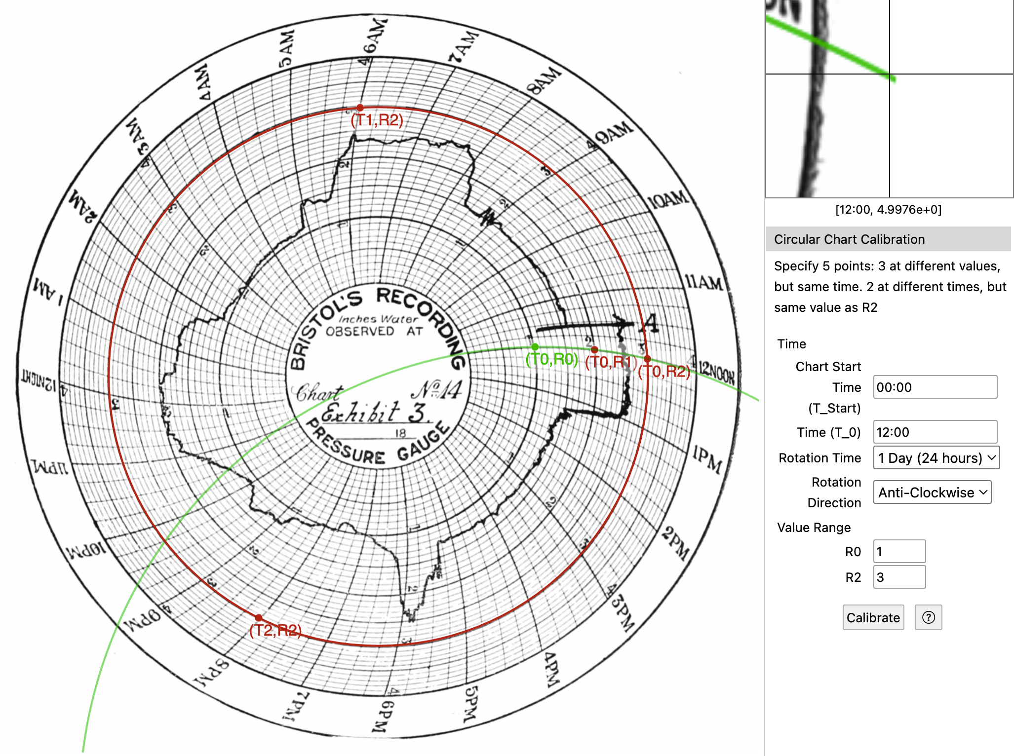 Screenshot of CCR Calibration